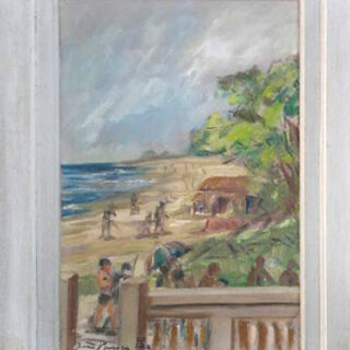 pintura Canto de Praia com muro de João Ponce Paz