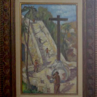 pintura Parque com Crucifixo de João Ponce Paz